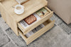 SoBuy FBT153-N Nachtkastje Bijzettafel Salontafel met 2 Laden 50x40x40 cm, Natuur