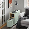 SoBuy FBT161-GR Sofapunt, bijzettafel, multifunctionele salontafel, nachtkastje met inklapbaar blad en lade