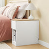 SoBuy FBT162-WN Nachtkastje met 3 vakken voor boxspringbed banktafel bijzettafel smal telefoontafel nachtkastje nachtkastje nachtkastje wit BHT ca. 20x60x65cm