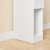 SoBuy FBT163-WN Nachtkastjes met afneembaar bovendeel en lade, smalle bijzettafels voor bank, nachtkastjes voor slaapkamer en woonkamer, hoge smalle tafel wit en hout BHT ca. 20x60x35 cm