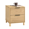 SoBuy FBT166-N Nachtkastje met 2 laden, bijzettafel voor slaapkamer of woonkamer, naturel, 40 x 42 x 47 cm (b x d x h)