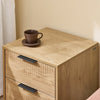 SoBuy FBT166-N Nachtkastje met 2 laden, bijzettafel voor slaapkamer of woonkamer, naturel, 40 x 42 x 47 cm (b x d x h)