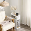 SoBuy FBT171-WN Smal Nachtkastje, Smalle Bedkast met Lade en Plank, Moderne Bijzettafel voor Slaapkamer en Woonkamer, Wit, W20 x D35 x H60cm