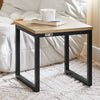 Pre-order SoBuy FBT42-N Set van 2 Nesttafels – Salontafels / Bijzettafels, Stapelbaar, Industrieel Design, Houtlook met Zwart Metalen Frame