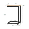 SoBuy FBT44-N Bijzettafel | metaal | Salontafel | Laptop tafel | MDF/ zwart