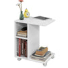 Pre-order SoBuy FBT48-W Bijzettafel met gleuf | voor iPad | Salontafel | C vorm | wit