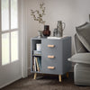 SoBuy FBT95-HG Side Table End of Sofa Nachtkastje Nachtkastje met 3 lades en 2 opbergplanken