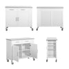 SoBuy FKW108-W Rolling Trolley Keuken Trolley Opbergkast op Wielen Multifunctioneel Buffet