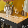 SoBuy FKW113-SCH Keukenkast op Wielen met Lade, 2 Deuren & 3 Zijrekken, Mobiel Buffet voor Keuken – Zwart, 75x46x83cm