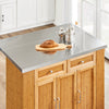 SoBuy FKW130-N Keukenkast op Wielen, Centrale Eiland met Uittrekbaar Werkblad, Mobiele Keukenwagen voor Keuken of Eetkamer, Keukenkast met Opbergruimte Natuur 107x(46–71) x92,5 cm