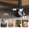 Pre-order SoBuy FKW134-N Keukenkast op Wielen met Werkblad, Keukenwagen met Lade, Wijnrek Compacte Eiland voor Keuken, Eetkamer en Buiten, Vintage Bruin 67x37x88 cm