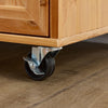 SoBuy FKW45-N Massief Houten Keukenkast op Wielen met Werkblad – Compact Keukeneiland met Wijnrek – 66×38×86 cm, Naturel