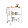 SoBuy FKW68-WN Serveerwagen Hout Keukenkast Dressoir Trolley Keukentrolley