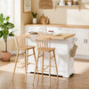 SoBuy FKW71-III-WN Keukentrolley met Wielen, Uitschuifbaar Werkblad Eiland voor Keuken of Eetkamer, Opbergmeubel Keuken met Opslag Wit 115x46/71x92 cm