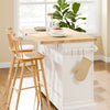 SoBuy FKW71-III-WN Keukentrolley met Wielen, Uitschuifbaar Werkblad Eiland voor Keuken of Eetkamer, Opbergmeubel Keuken met Opslag Wit 115x46/71x92 cm