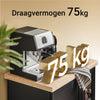 SoBuy FKW75-SCH Keukentrolley op Wielen met Zijplank – Compacte Magnetronkast, Zwart