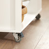 SoBuy FKW97-WN Trolley op wielen Keuken opbergkast Buffetkast Multifunctioneel houten dressoir met grote opslagruimte