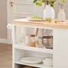 SoBuy FKW97-WN Trolley op wielen Keuken opbergkast Buffetkast Multifunctioneel houten dressoir met grote opslagruimte