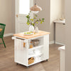 SoBuy FKW97-WN Trolley op wielen Keuken opbergkast Buffetkast Multifunctioneel houten dressoir met grote opslagruimte