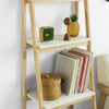 SoBuy FRG162-N Ladderplank Opvouwbaar Boekenplank met 4 planken - Rubberhout