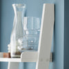 SoBuy FRG17-W Ladderrek - Opbergplank - Decoratie - Veelzijdig - Ladderplank
