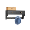 SoBuy FRG178-SCH Wandkast Wandgarderobe Wandgarderobe Wandkast Garderobelijst Hangrek met 2 laden en 5 haken