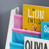 SoBuy FRG225-F Boekenplank voor kinderen Kinderboekenrek Hangrek Bboekenrek krantenrek met 4 opbergvakken, Polyester - 62x30x71cm