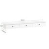 SoBuy FRG43-L-W Wandrek met 3 Laden - Moderne Zwevende Plank voor Hal, Woonkamer, Keuken & Slaapkamer - Wit 94x15x10cm