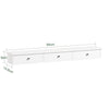 SoBuy FRG43-L-W Wandplank met 3 Lades – Zwevend Sleutelstation voor Hal, Wit Hoogglans