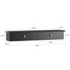 SoBuy FRG43-SCH Wandkast, badkamerkast, hangrek, wandgarderobe met 2 laden, hangkast