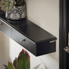 SoBuy FRG43-SCH Wandkast, badkamerkast, hangrek, wandgarderobe met 2 laden, hangkast