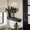 SoBuy FRG43-SCH Wandkast, badkamerkast, hangrek, wandgarderobe met 2 laden, hangkast