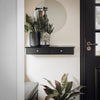 SoBuy FRG43-SCH Wandkast, badkamerkast, hangrek, wandgarderobe met 2 laden, hangkast