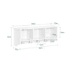 SoBuy FRG48-W Wandgarderobe Wandhaken Hangrek Badkamerkast met 4 Haken