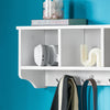 SoBuy FRG48-W Wandgarderobe Wandhaken Hangrek Badkamerkast met 4 Haken