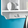 SoBuy FRG48-W Wandgarderobe Wandhaken Hangrek Badkamerkast met 4 Haken