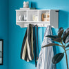 SoBuy FRG48-W Wandgarderobe Wandhaken Hangrek Badkamerkast met 4 Haken