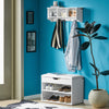 SoBuy FRG48-W Wandgarderobe Wandhaken Hangrek Badkamerkast met 4 Haken