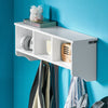 SoBuy FRG48-W Wandgarderobe Wandhaken Hangrek Badkamerkast met 4 Haken