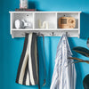 SoBuy FRG48-W Wandgarderobe Wandhaken Hangrek Badkamerkast met 4 Haken