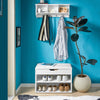 SoBuy FRG48-W Wandgarderobe Wandhaken Hangrek Badkamerkast met 4 Haken