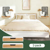 SoBuy FRG92-WNx2 Set van 2 Wandplanken met Lade - Moderne Zwevende Planken voor Hal, Woonkamer, Keuken & Slaapkamer - Wit & Natuur 40x24x8cm