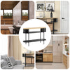 SoBuy FSB102-SCH Entreeconsole console met opslag, multifunctioneel gangmeubel, modern industrieel design, voor entree, woonkamer of kantoor, meubels van hout en zwart, L 110 cm x D 39 cm x H 76 cm