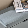 SoBuy FSR151-K-HG Schoenenbank, schoenenkast, halmeubel, kist met 1 klep en 1 kussen, grijs, 60 x 24 x 52 cm (l x d x h)