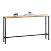 SoBuy FSB19-E Console Tafel – Ultra Dun, Robuuste Metalen Structuur – Ideaal voor Woonkamer, Slaapkamer, Hal – 120x20x65cm, Natuur en Zwart