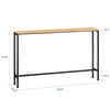 SoBuy FSB19-L-E Consoletafel, bijzettafel, bankpunt, haltafel, frame en 4 poten van ijzer, L 120 cm x D 20 cm x H 80 cm