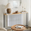 SoBuy FSB19-L-E Consoletafel, bijzettafel, bankpunt, haltafel, frame en 4 poten van ijzer, L 120 cm x D 20 cm x H 80 cm