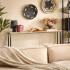 SoBuy FSB19-L-E Consoletafel, bijzettafel, bankpunt, haltafel, frame en 4 poten van ijzer, L 120 cm x D 20 cm x H 80 cm