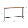 SoBuy FSB19-N Console Tafel, Smalle Salontafel, Bijzettafel, Entreetafel, Frame en 4 Stalen Poten, voor Woonkamer, Hal, Gang, Industrieel, L120xB20xH65 cm