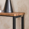 SoBuy FSB19-N Console Tafel, Smalle Salontafel, Bijzettafel, Entreetafel, Frame en 4 Stalen Poten, voor Woonkamer, Hal, Gang, Industrieel, L120xB20xH65 cm